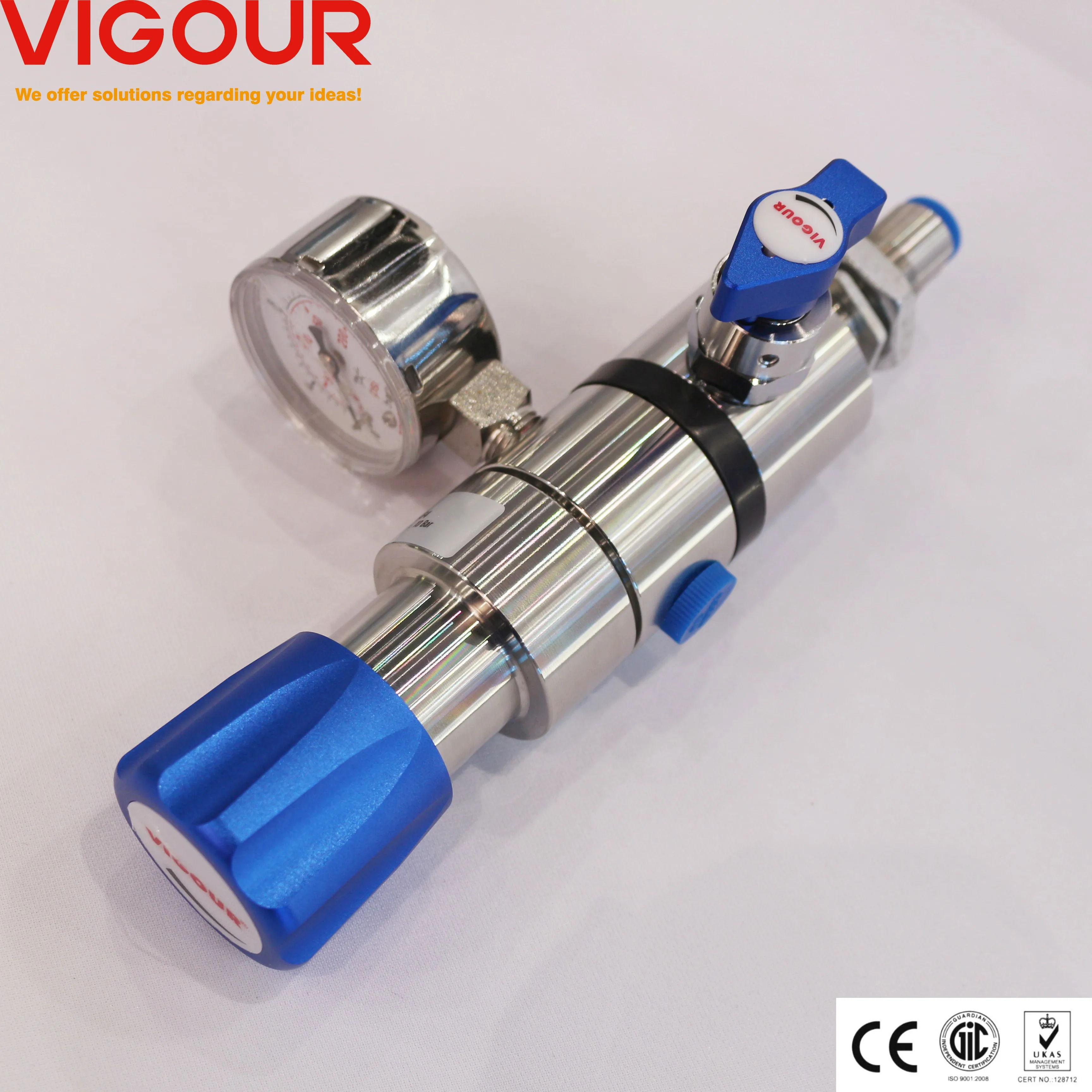 Panel-Mounting Gas Stick Assemblies with Tapping Points for Pressure Reducing Valves