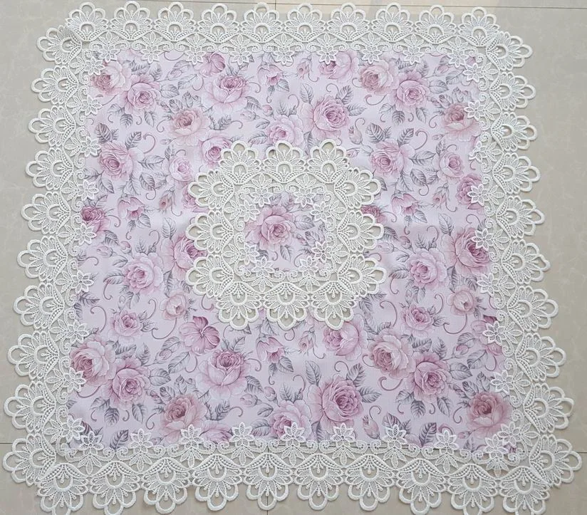 cross stitch embroidered table cloth
