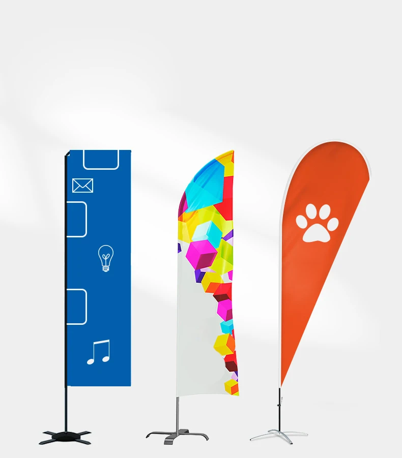 OEM Oudtoor 12Feet Tall Waterproof Polyester Advertising Feather Flag Car Wash Flag For Businesses