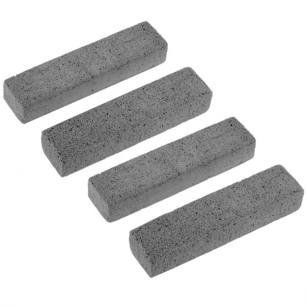 toilet pumice brush stone with the white plastic handle