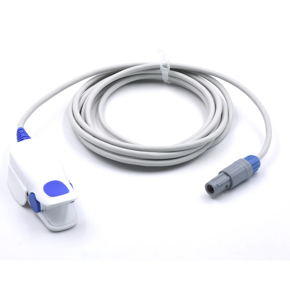 Edan Oximetry M3/M3A/ M3B Reusable 6 pin Adult Clip  Spo2 Sensor/Probe