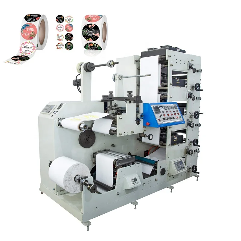 RTRY-420 4 color Unwind for width 420mm Web guide system best smart cheap price flexo label printing machine