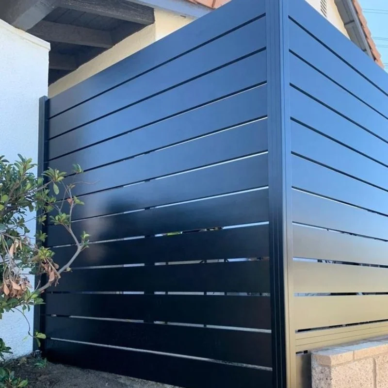 Welded black garden fence aluminum small villa border outdoor panels aluminum decorative metal garden fences