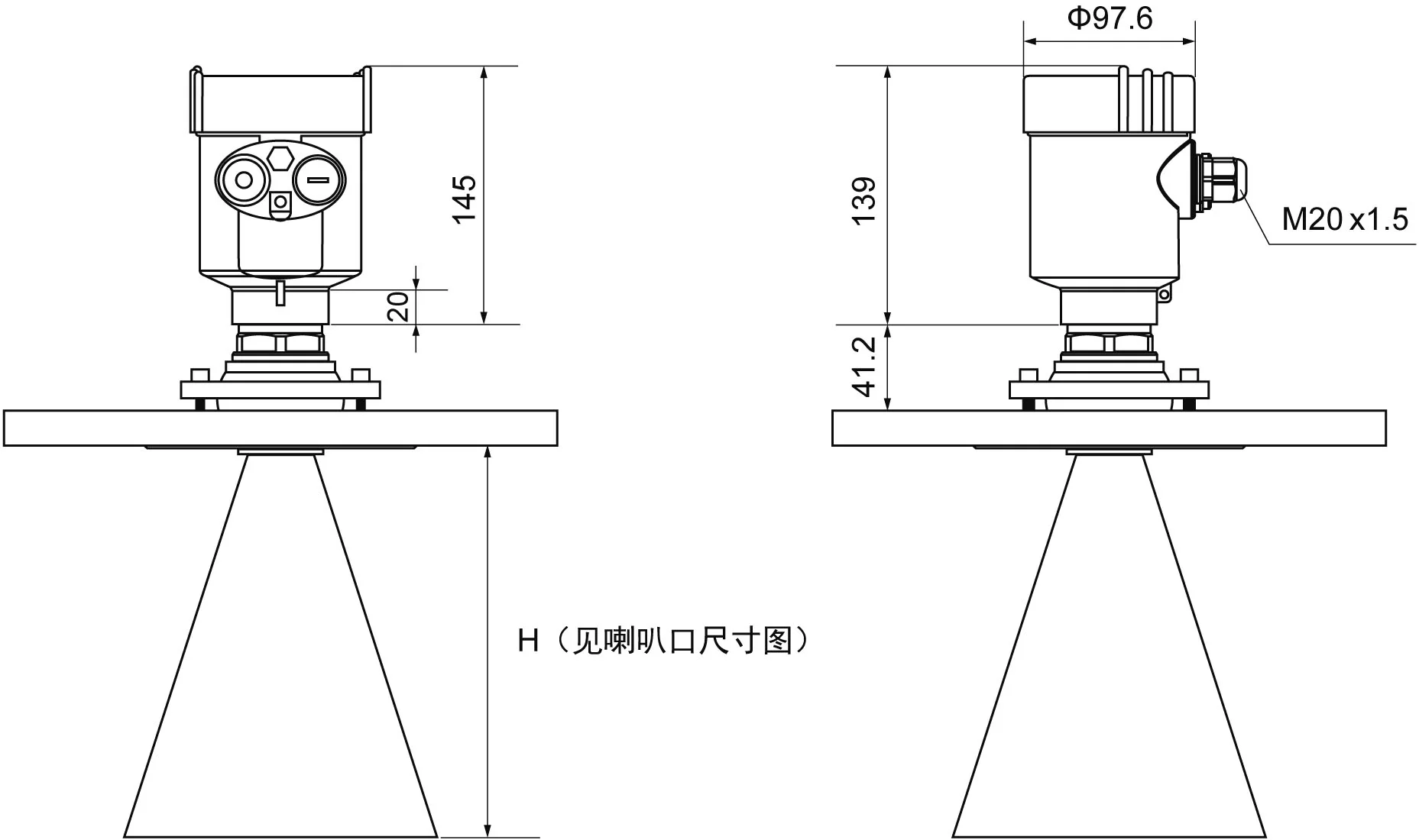 Высокоточный датчик радара Kaidi KD R804 6 ГГц, диапазон измерения до 35 метров для твердых частиц