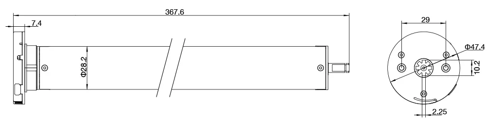 JIECANG High Torque Silent Venetian Blind Motor Electric Awning Motor Tubular Motor