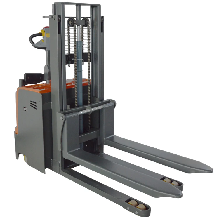 stand on up electric double pallet forklift 1ton electric pallet stacker price