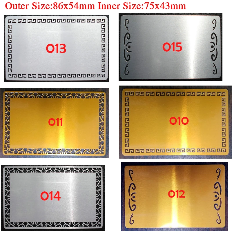 54x86mm Sublimation Heat Press Coated Aluminium Business Name Cards for Business Advertising