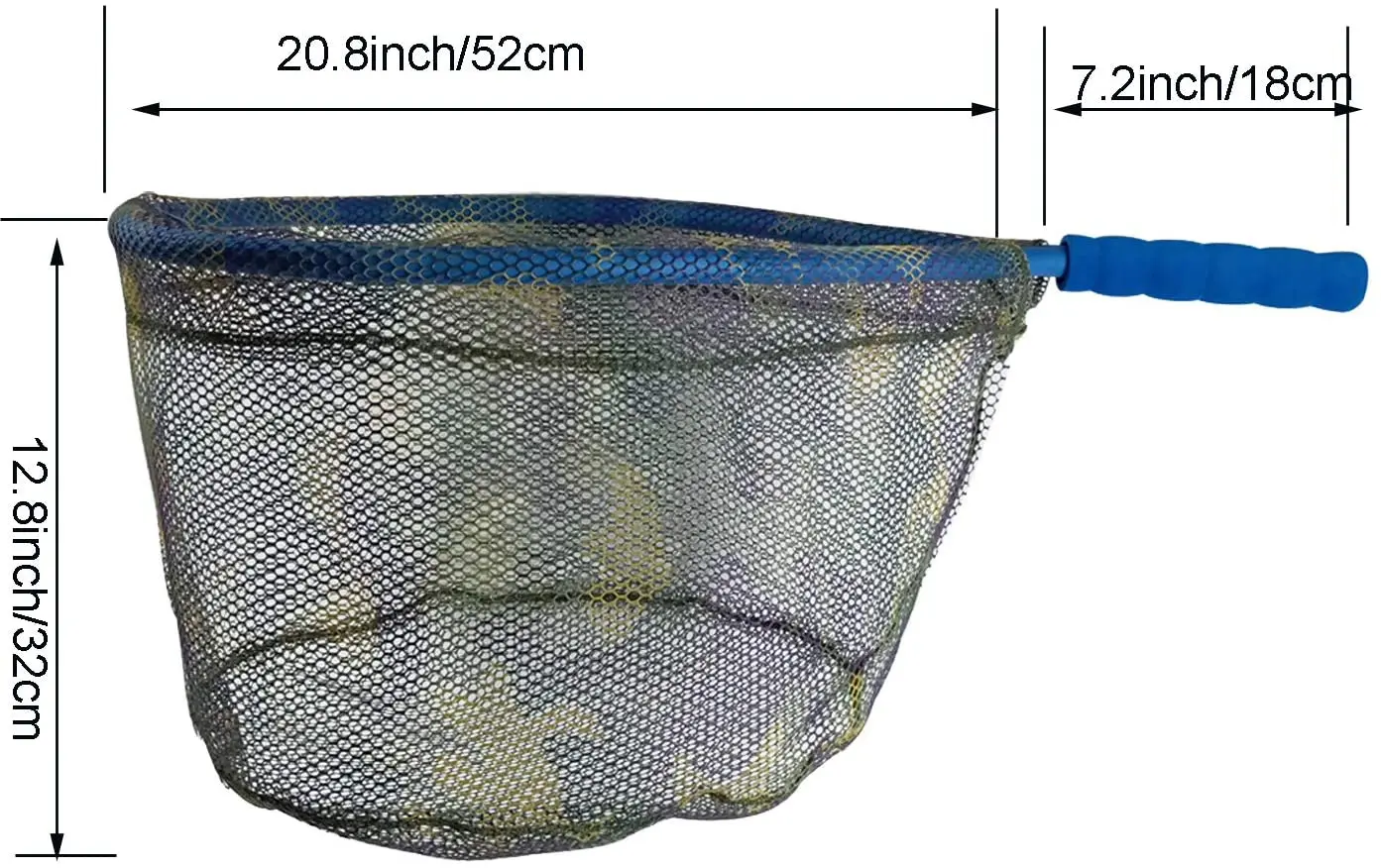 Fly Fishing Float Landing Net With Durable Materials Net Bag Floating For Wade Fish E10