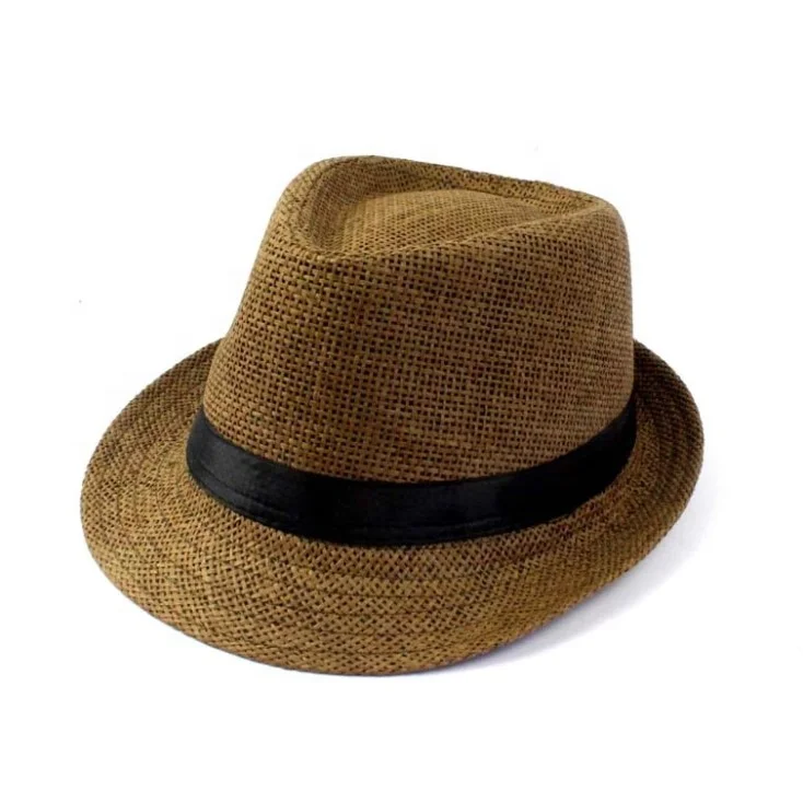 Cheap Promotional Paper Fedora Straw Hats Fashion Men Women Straw Hat Fedora factory price