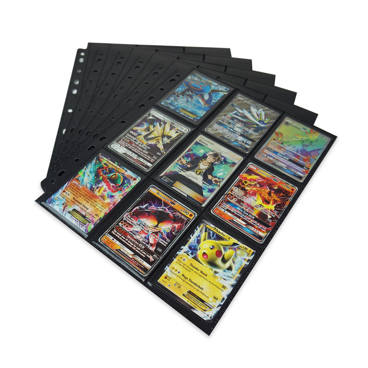 Side Loading Pockets Page Sideloaders 9-Pocket A4 Trading Card Binder Pages Sports Card Collector Album Sheets for Ring Binder