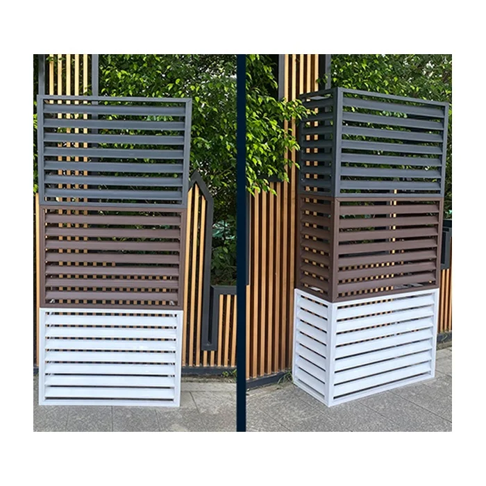 Supply Wholesale Price Cover Air Conditioner Cover Shutter External Aluminium Ac Metal Cover Wall Louver 1.5ton