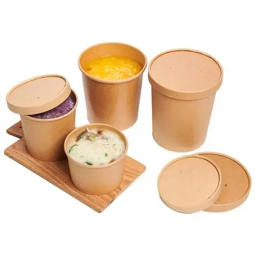 paper cup   Kraft take away noodles box with handle fast food containers  paper lunch bowls packaged   covered soup barrels