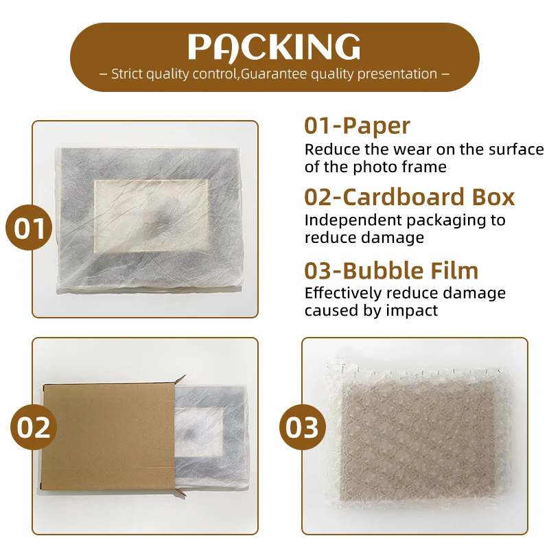 living room light luxury simple modern metal frame brown soft leather photo frame