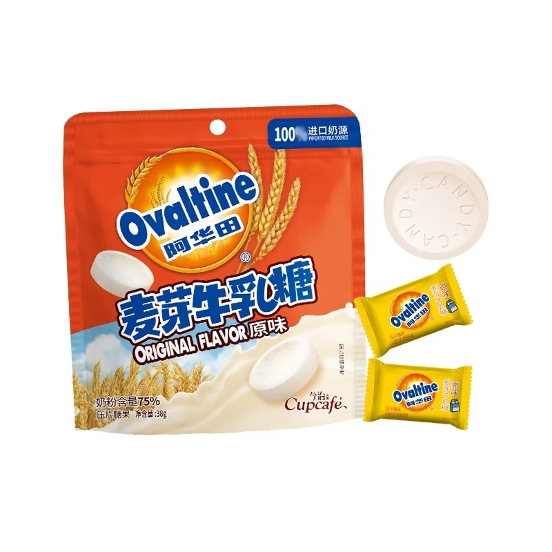 Wholesale 38g Exotic Snack Original Cocoa Flavor Malted Milk Candy Sweet and Delicious Treat for Leisure Packaged in Box