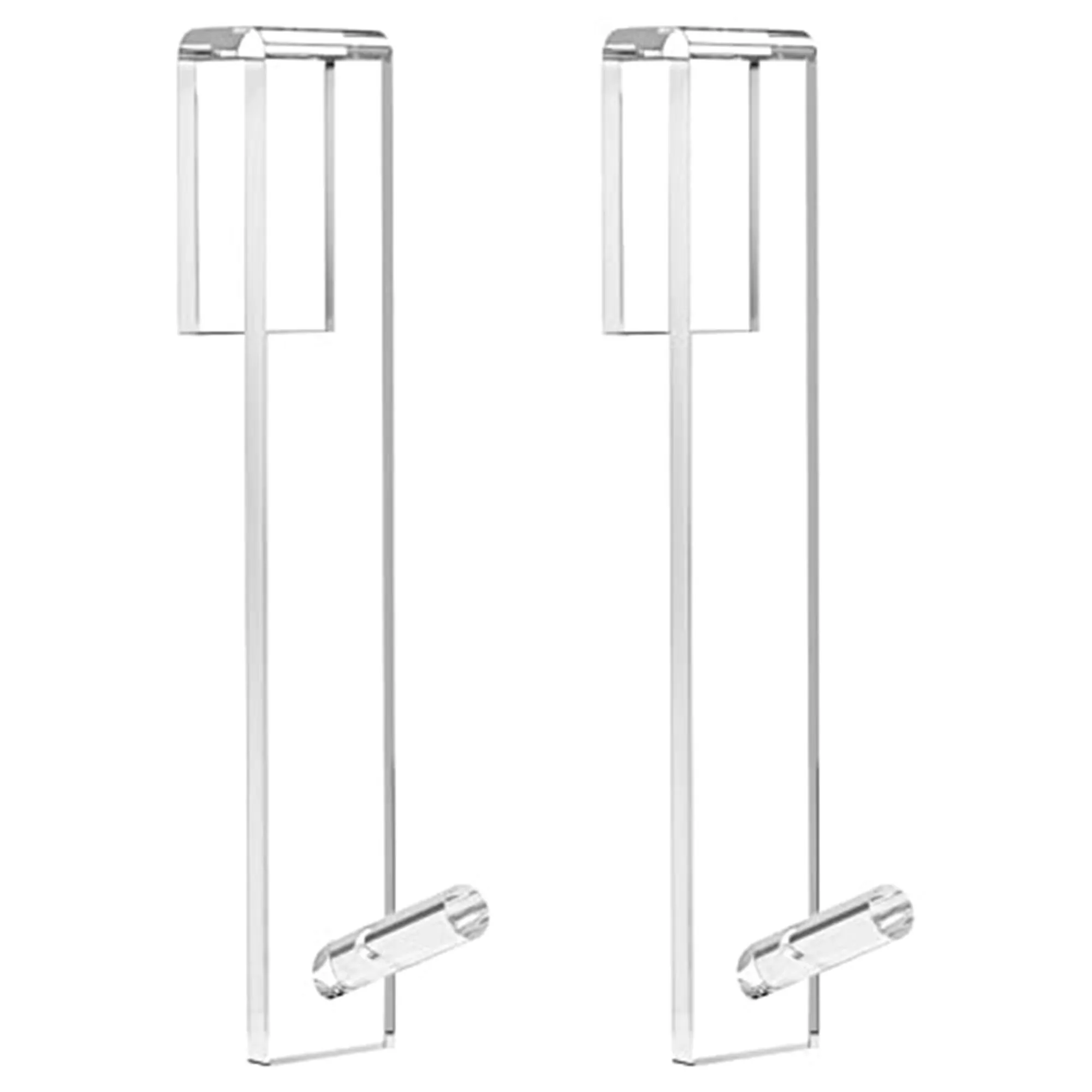 Extended shower door hooks for bathroom, Acrylic shower door hooks Glass shower door for robe Drill-free Loofah
