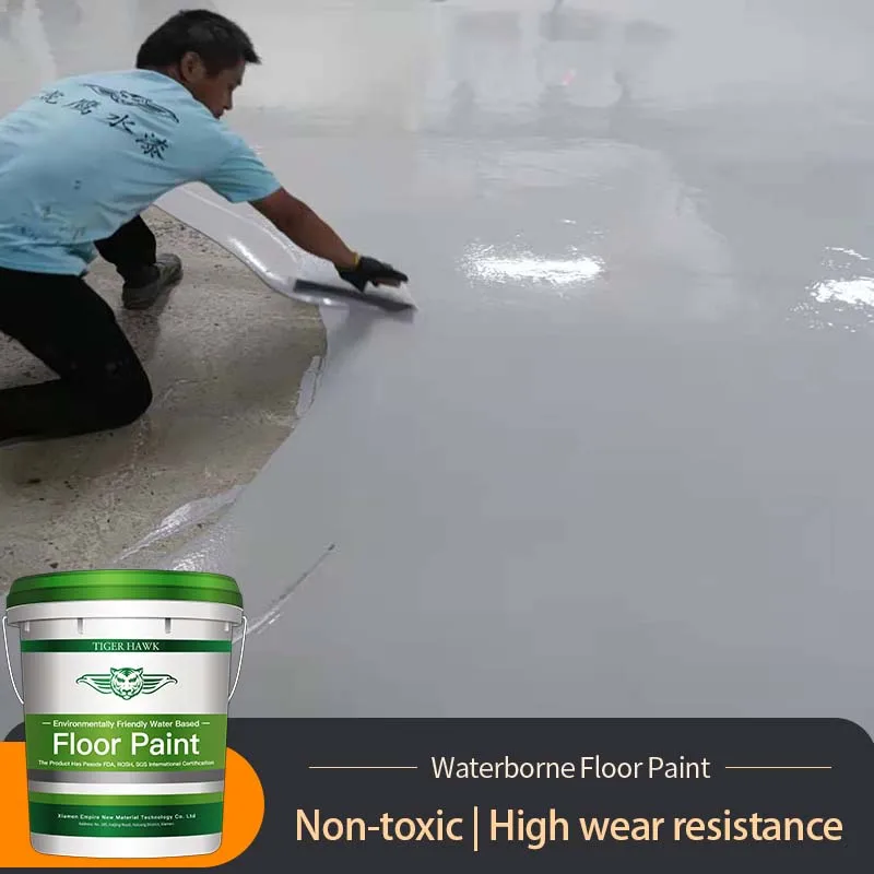 
Waterborne concrete epoxy resin high build paint self leveling floor 100% solid Epoxy paint floor 