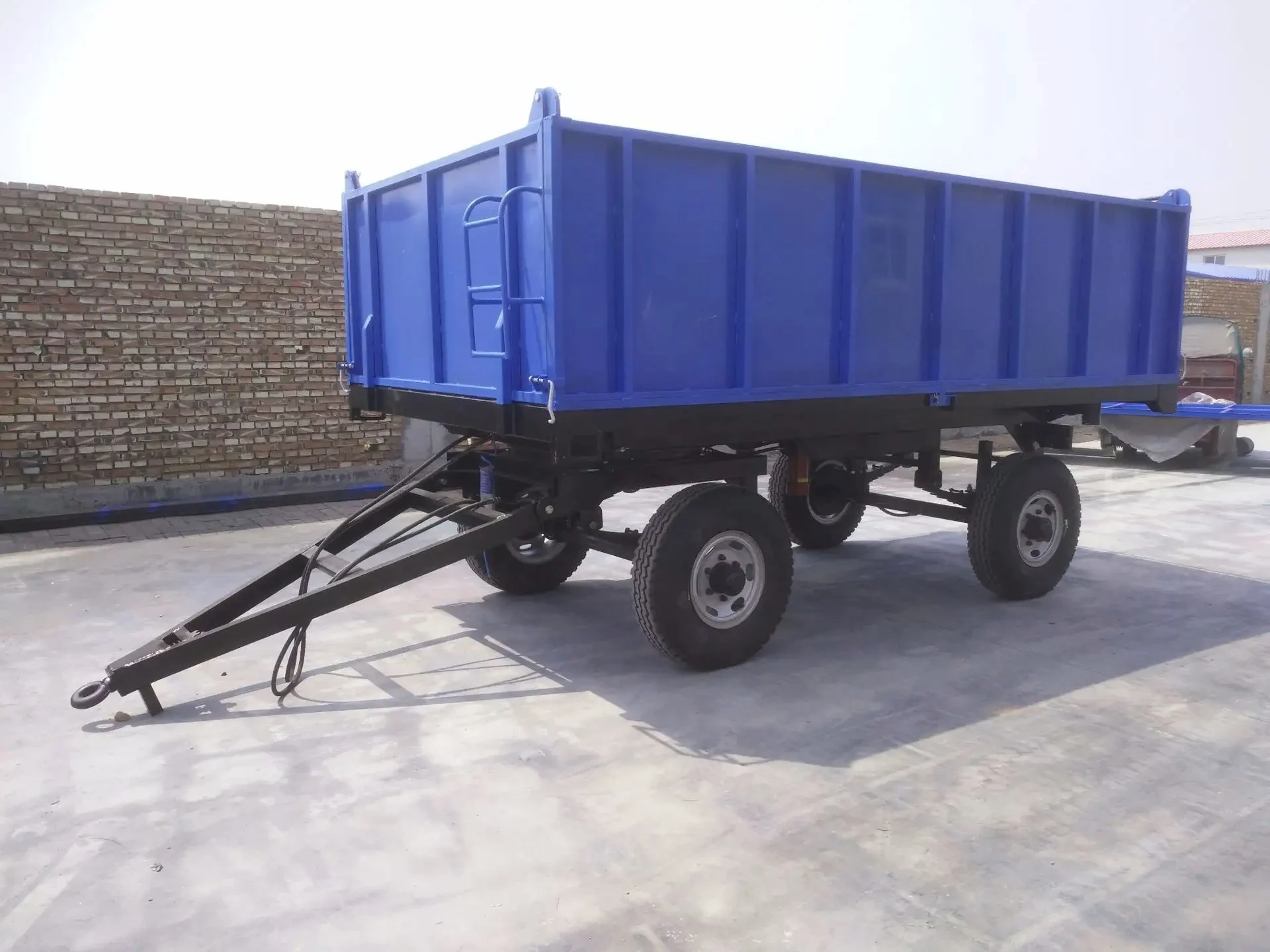 China High Quality 5-10 Tons Hydraulic Tipping Trailer  Farm Tractor Trailer