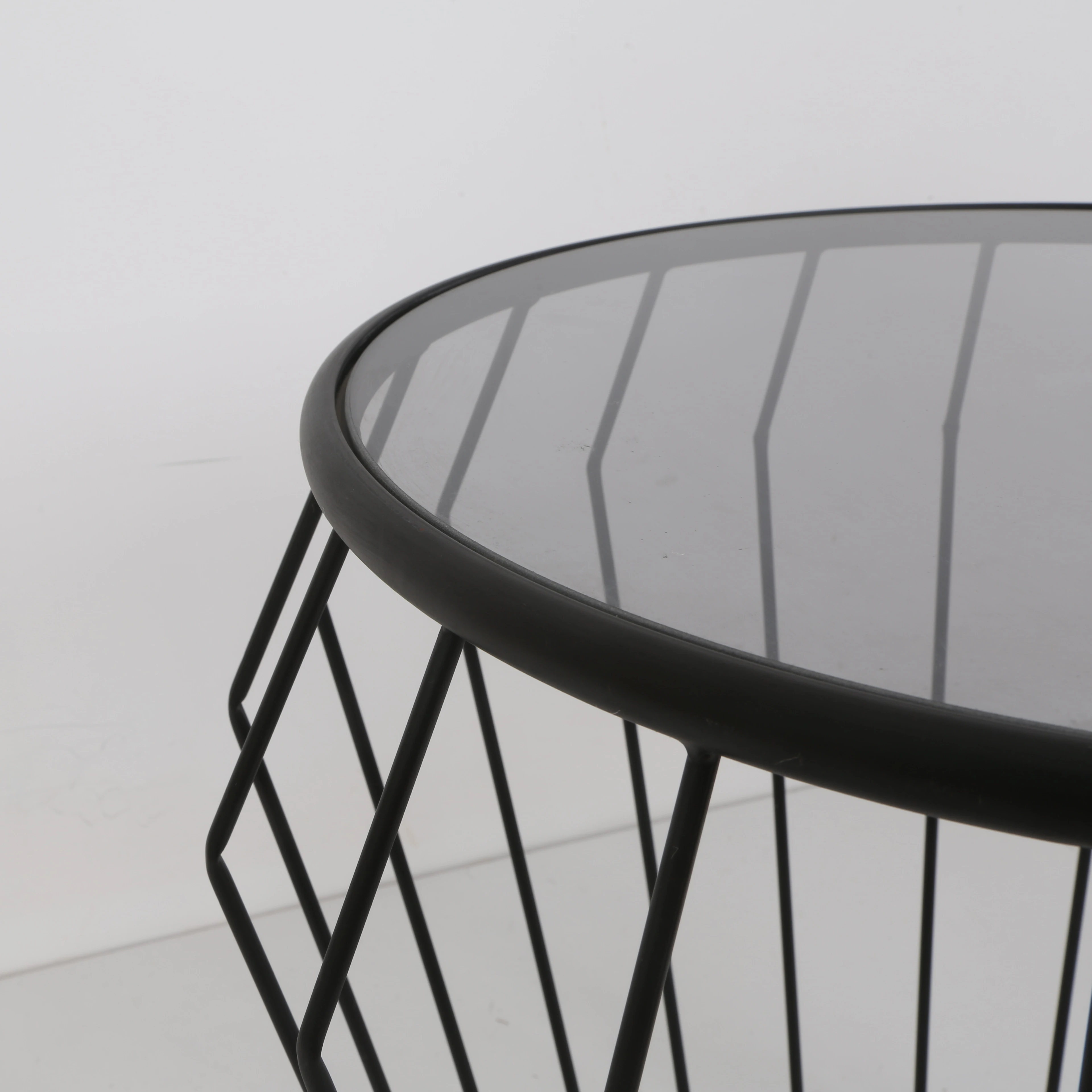 European Mirror Glass Polish All Metal Living Room Message Table Decoration Coffee Table