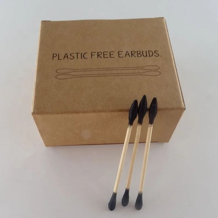 Eco-friendly Plastic Free Disposable Makeup Use Household Wound Care Products Bamboo Cotton Ear Bud