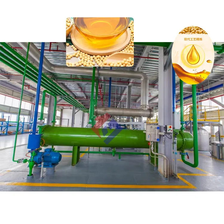Full refined production cooking oil line soya deodorization refinery oil machine