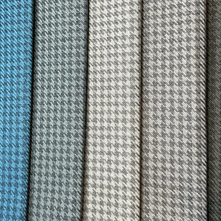 2176#Wholesale 100 Polyester Linen Fabric Houndstooth Sofa Linen Fabric For Sofa Cheap Fabric