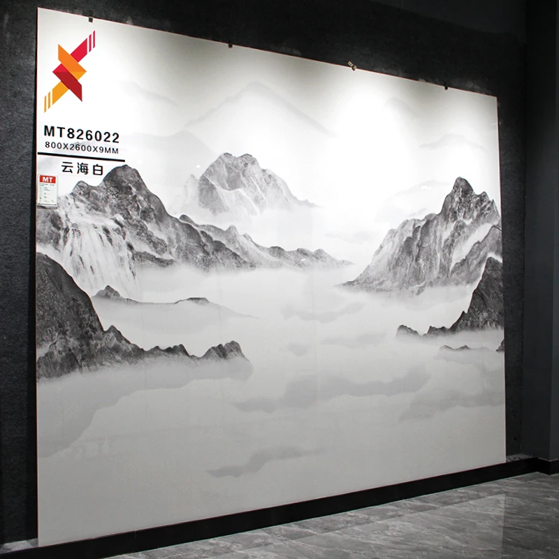 Landscape painting chinese mountain design wall sinters slab artificial stone