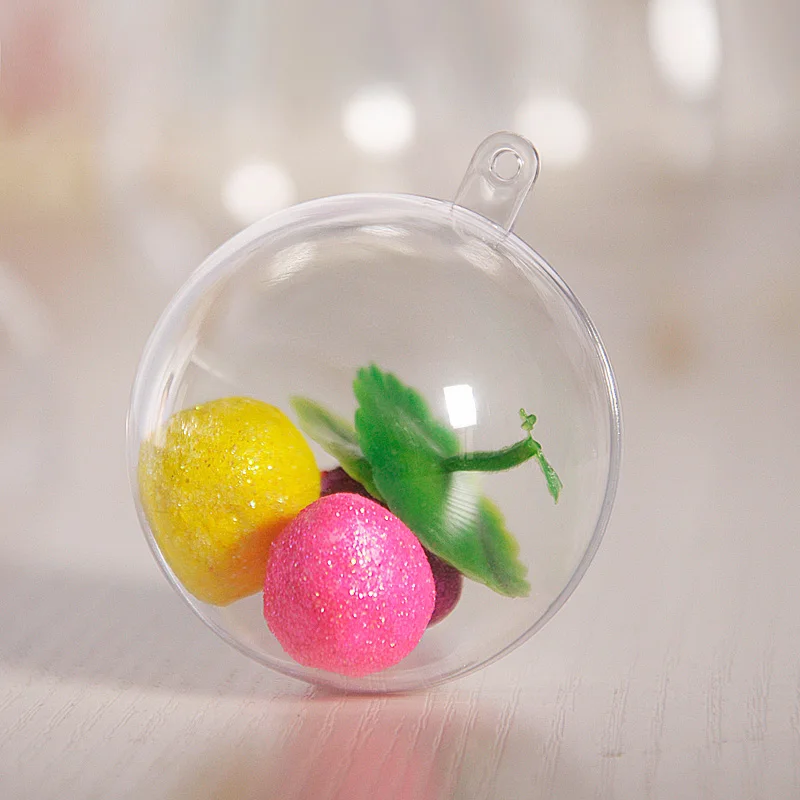 plastic hollow ball Christmas hollow decoration ball shopping mall sky window transparent ball candy packaging box