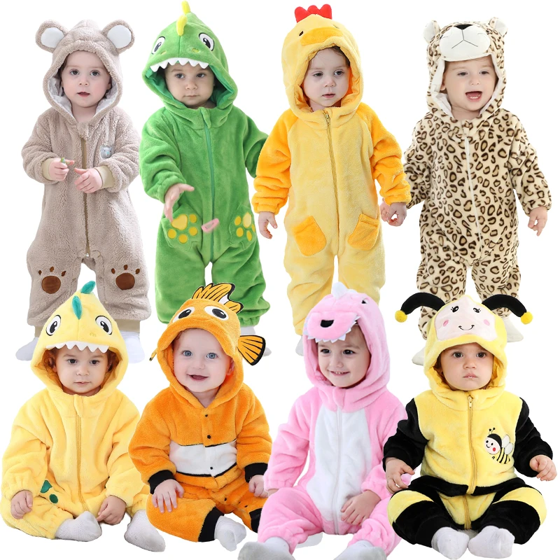TONWHAR OEM ODM kids halloween costume baby pajamas one piece winter rompers wholesale