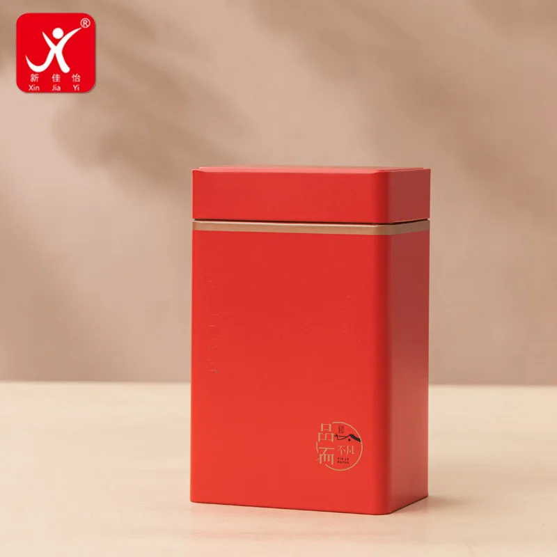 Custom production accepted Packing 12cm 18cm high Sealed Rectangle Tinplate Packing Tea Container Canisters