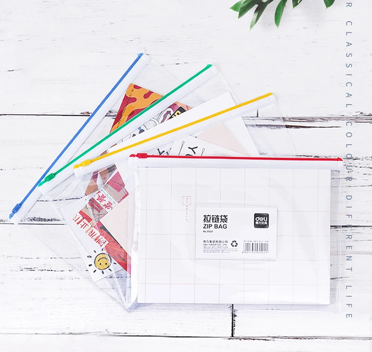 A4 Letter Size Plastic Envelopes Poly Zip Envelopes Files Zipper Folders 10 Colors for School Office Travel Storage Supplies