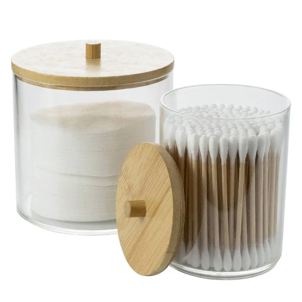 Qtip Holder Dispenser for Cotton Ball, Cotton Swab, Floss, Cotton Round Pads