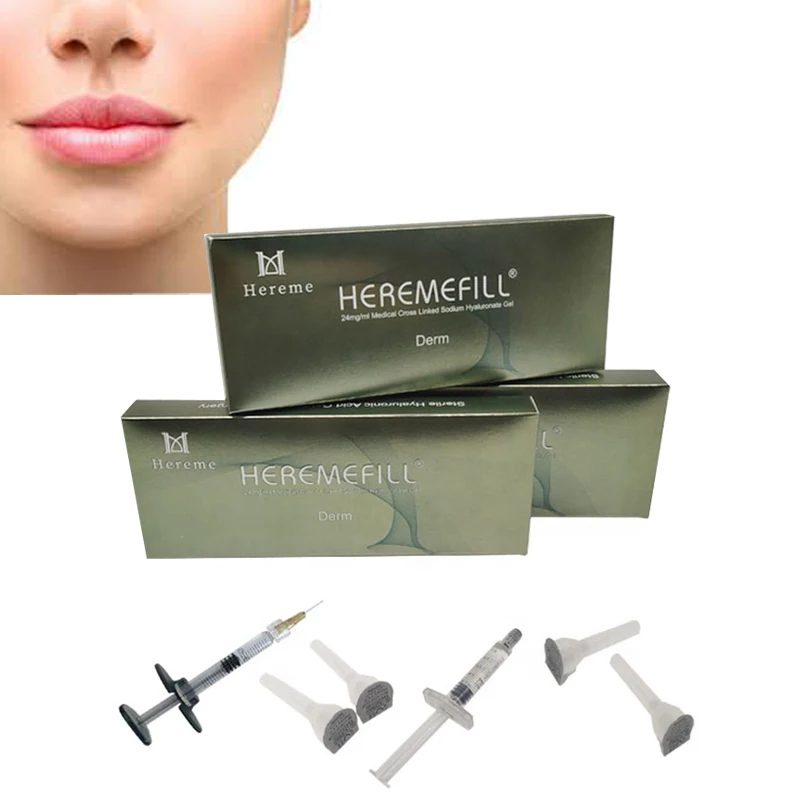 Heremefill hyaluronic acid whitening lips injection 1ml 2ml 5ml cido hialurnico gluteo inyectable facial dermal lip filler