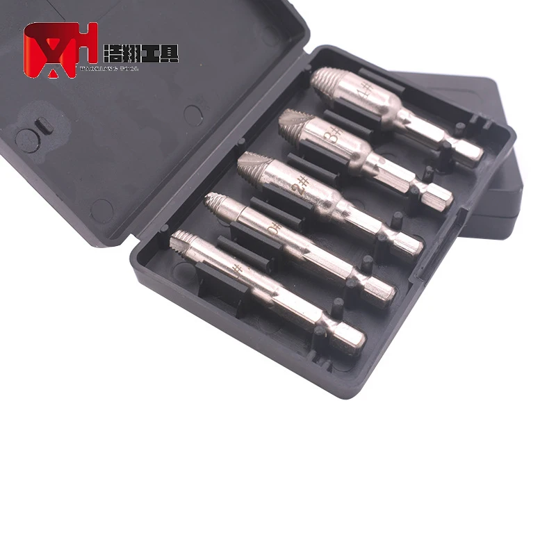 
5-piece Set Of High-speed Steel Screw Extractor Use A Simple Screw Removal Tool 