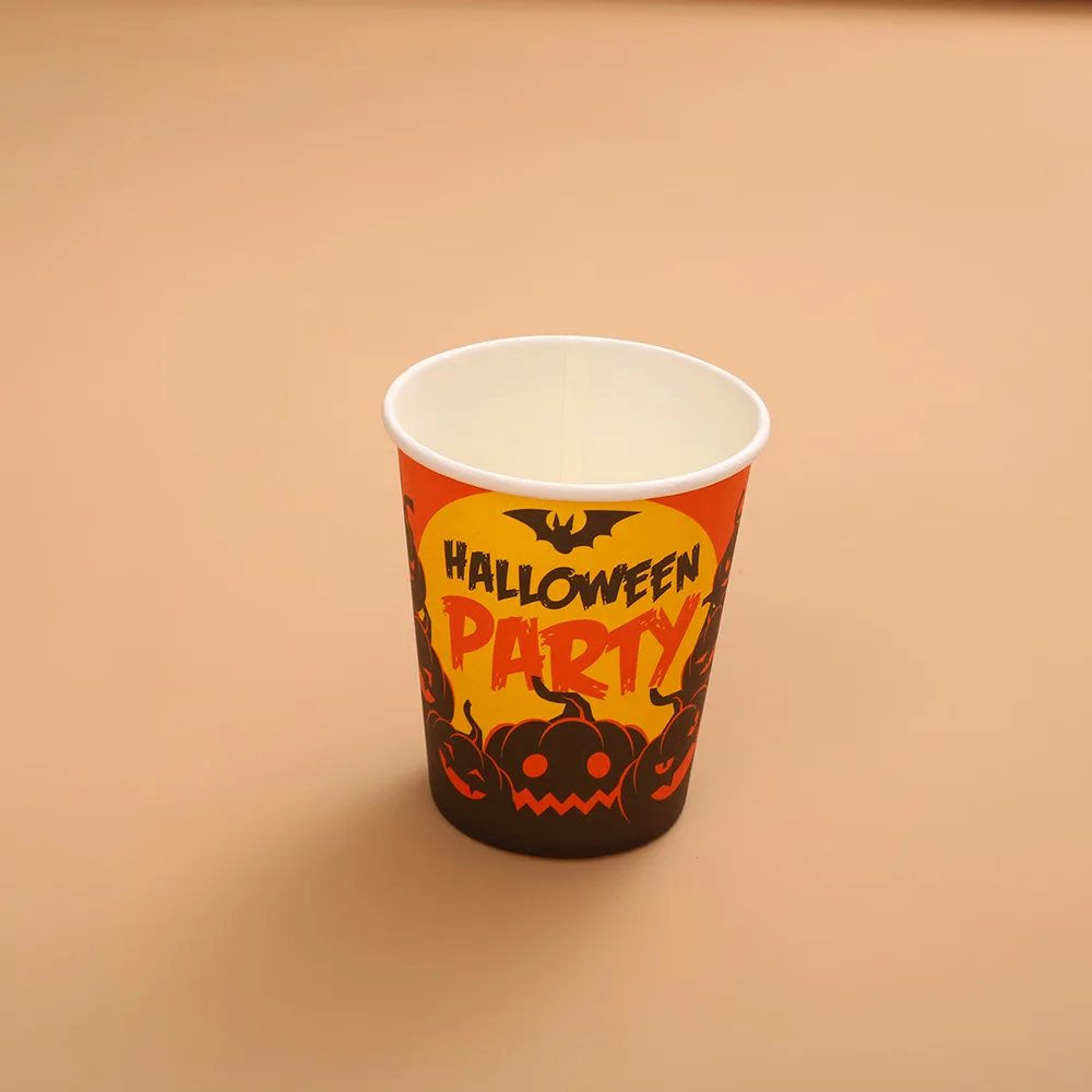 Decorative Disposable Tableware Plates Sets Dinnerware Water Bottles For Halloween Party Cake Celebrations