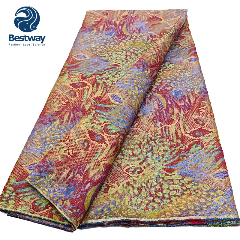 Bestway African Brocade Jacquard Fabric For Wedding Bridal Dress