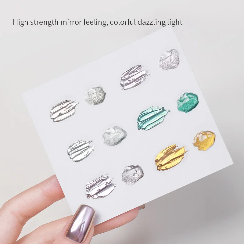 Custom 6 Colors Mirror Magic Nail Art Powder Mermaid Color Water Light Magnet Powder Nail Magnetic Nail Powder
