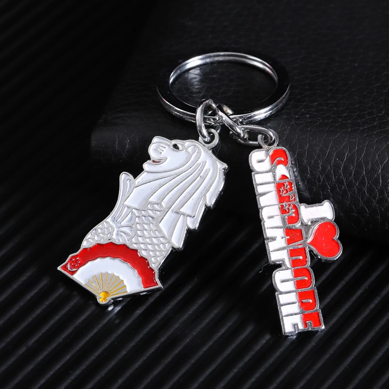 Cactus Plant Keychain Cute Cartoon Car Ornament Metal Keyring Custom Enamel Keychains