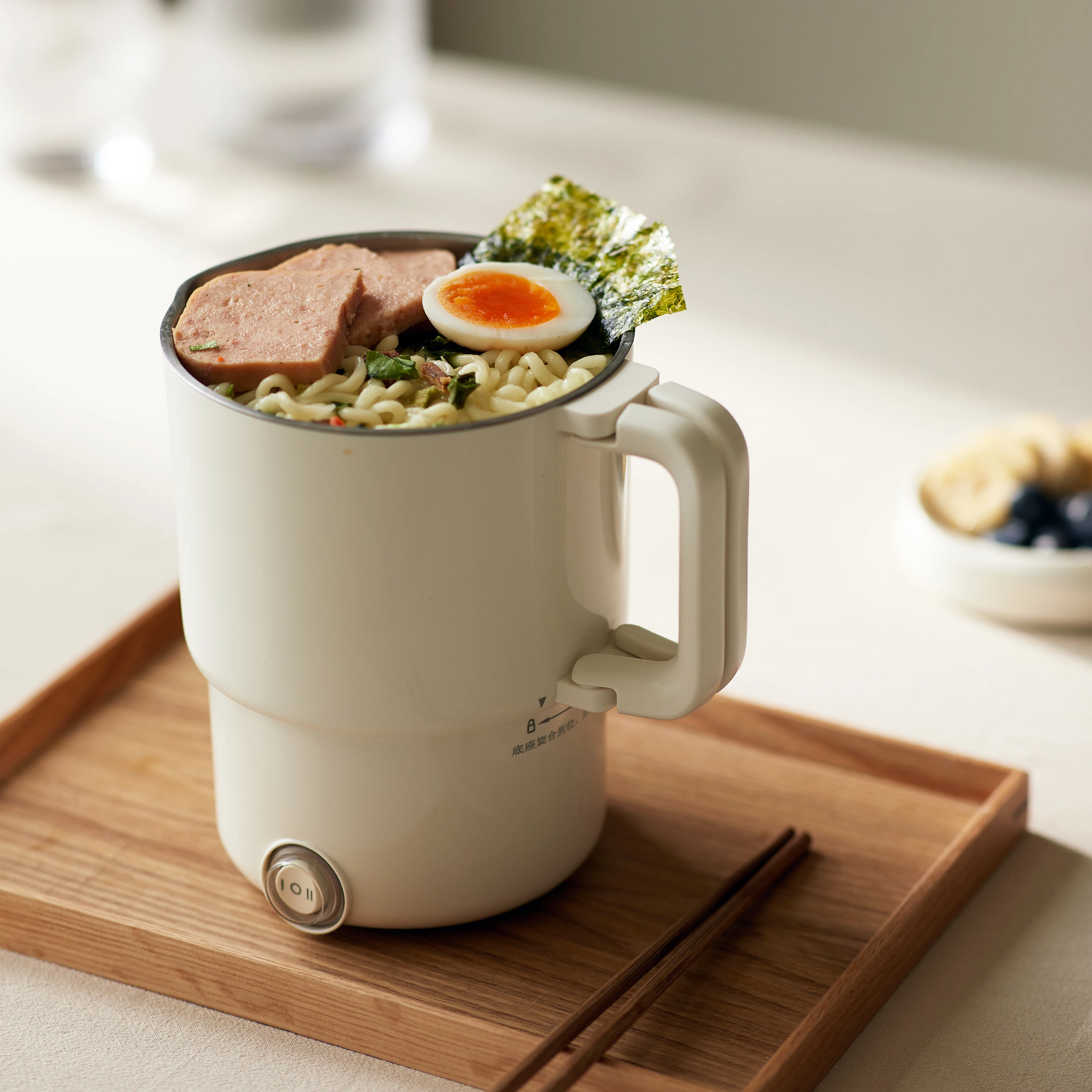 Household Folding Portable Travel Water Kettle Stainless Steel Electric Water Cup Noodle Pot Cooking Kettle