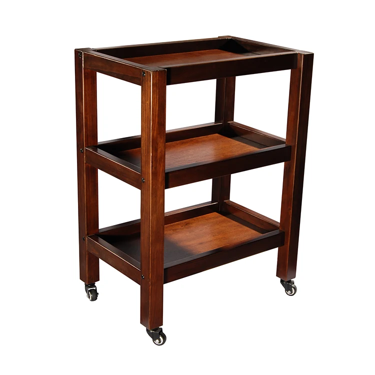 MT33 Infinity Hot Sale Professional Manufacture Cheap Price 3 Shelf Wooden Salon Cart Beauty Massage Tool Trolley with Wheels