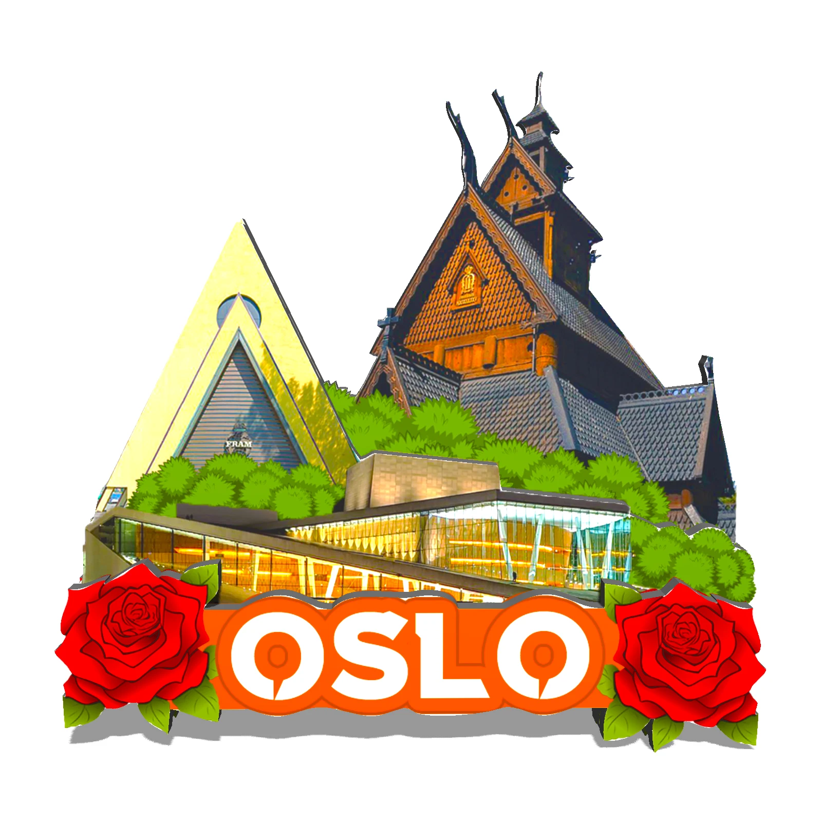 Refrigerator Magnet Oslo Norway United States Fridge Magnet City Travel Souvenirs Gifts 3D Classic Home Crafts