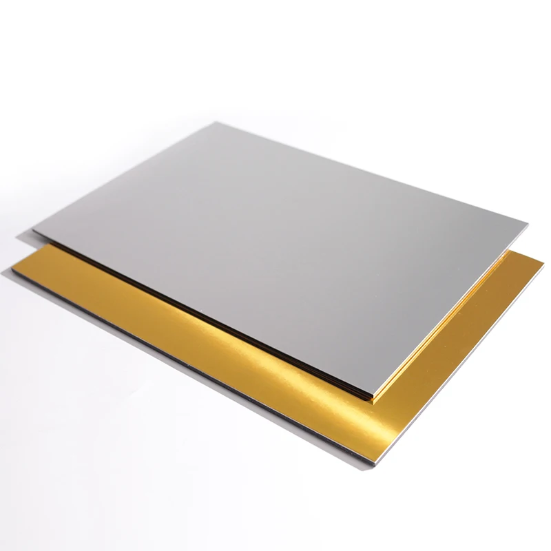 Gold Metal Silver Brush Coating Alucobond 1220x2440mm Aluminum Composite Panel ACM