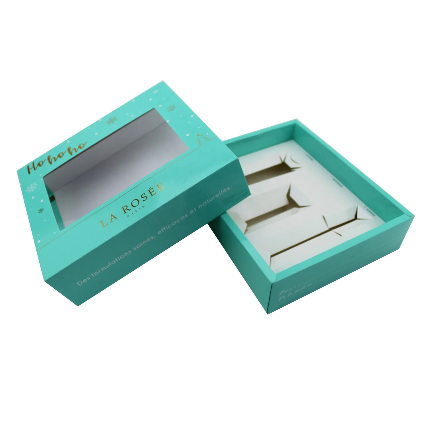 Custom Design Luxury Printing Paper Packaging Sample Beauty Clear display window gift box for Cosmetics