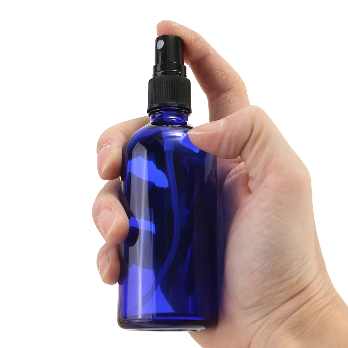 Wholesale Water Clear Blue glass spray bottle 100 ml