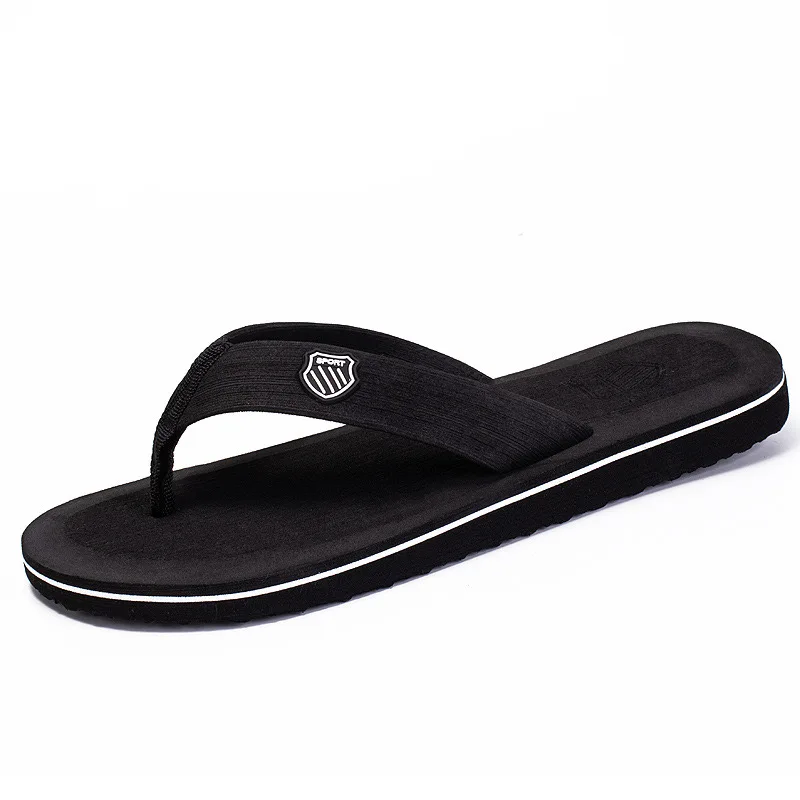 Custom logo Open Toe Sandals Comfortable outdoor Casual Non-slip rubber eva flip-flops slippers For male