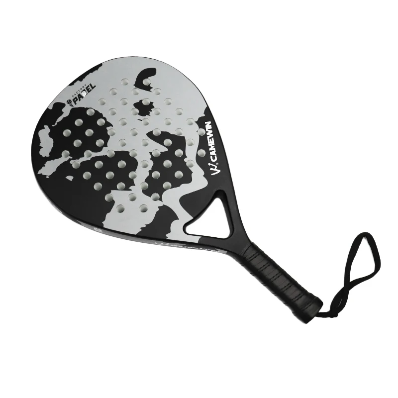 diamond/teardrop/round shape custom logo light weight high quality pro fiberglass carbon 3k 12k 18k padel racket