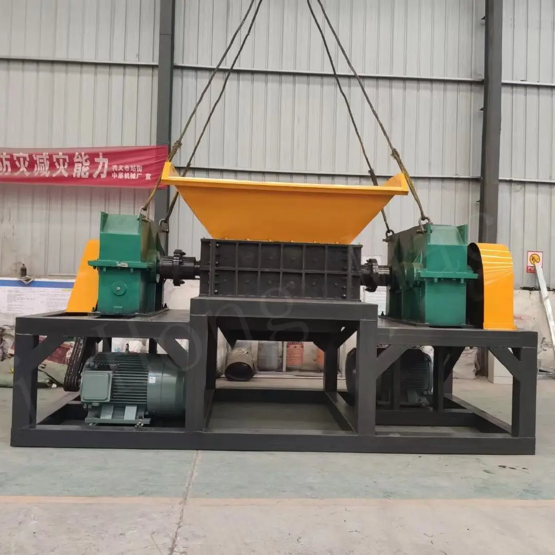 Automatic hot selling double single shaft shredder double shaft shredder 11kw