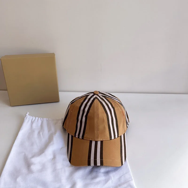 Luxury Lettering Baseball Cap Designer Stripe Adjustable Sun Hats Washed Sunscreen Branded Snapback Cap