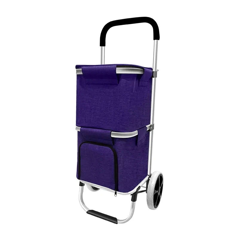 Chinese Shopping Platform Factory Direct Sales Folding Shopping Trolley Shopping Trolley Bag Supermarket Trolley