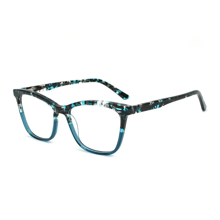 Custom Beautiful Cateye Women Acetate Stylish octagon models eyeglasses frames