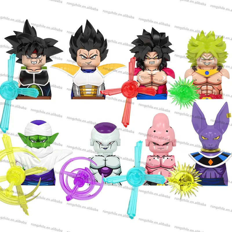 WM6177 Fun Anime Dragon Evolution Son Goku Master Rosh Figure Gifts Creation DIY Building Block Sets Educational Kids Toys